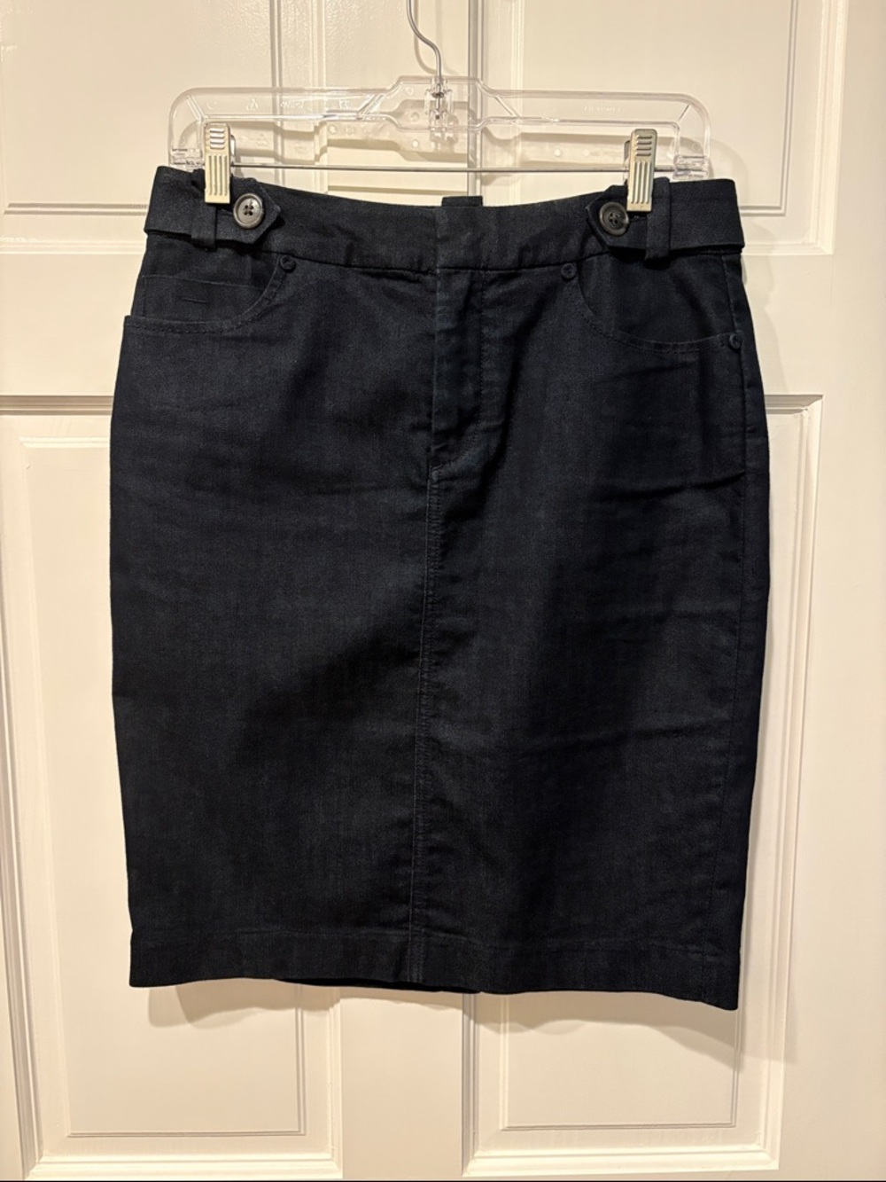 Banana Republic Dark Gray Denim Pencil Skirt